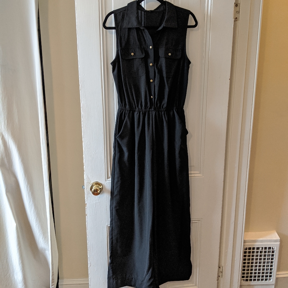 Black wide leg jumpsuit